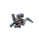 4x Holographic Presta to Schrader Bike Valve Adapters+ 4x Presta Valve Caps