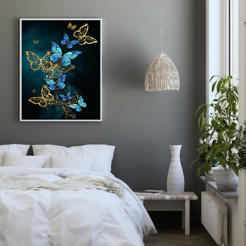 DIY Hand Painted Paint By Numbers Oil Canvas Pictures Artwork Butterfly Kit G