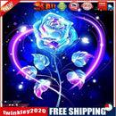 5D DIY Diamond Painted Round Diamond Blue Rose LD166