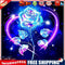 5D DIY Diamond Painted Round Diamond Blue Rose LD166