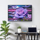 Purple Flower Mosaic Diamond Painting Drawing Full Round Drill DIY Art Handcraft