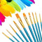 10Pcs Art Paint Brush Artist Brushes Set Fine Pointed Color H0D2