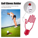 Hand Shaped Golf Gloves Holder Rack Dryer Hanger with Key Chain (Red) Newly