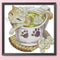 Flower Animal Cross Stitch 14CT Stamped Canvas DIY Embroidery Home Decoration