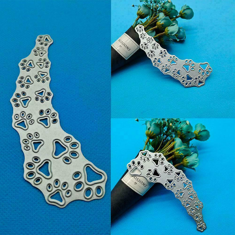 Dog Paw Print Metal Cutting Dies Stencil Scrapbooking Emboss Hot H8K0 UK B5K6