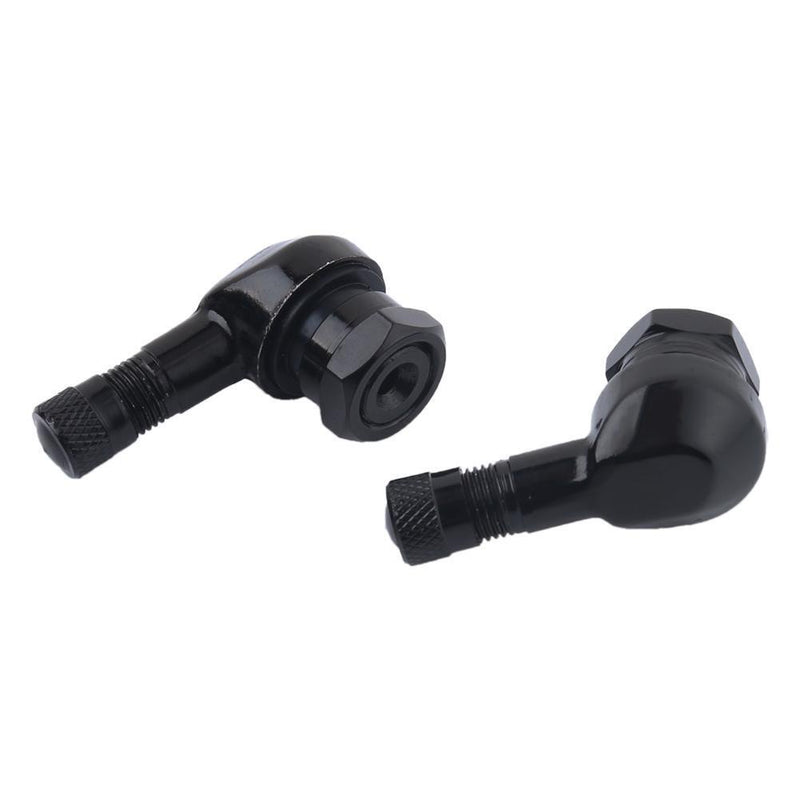 2pcs 90° CNC Aluminum Motorcycle 11.3mm Rim Tire Tyre Valve Stems(Black) Newly