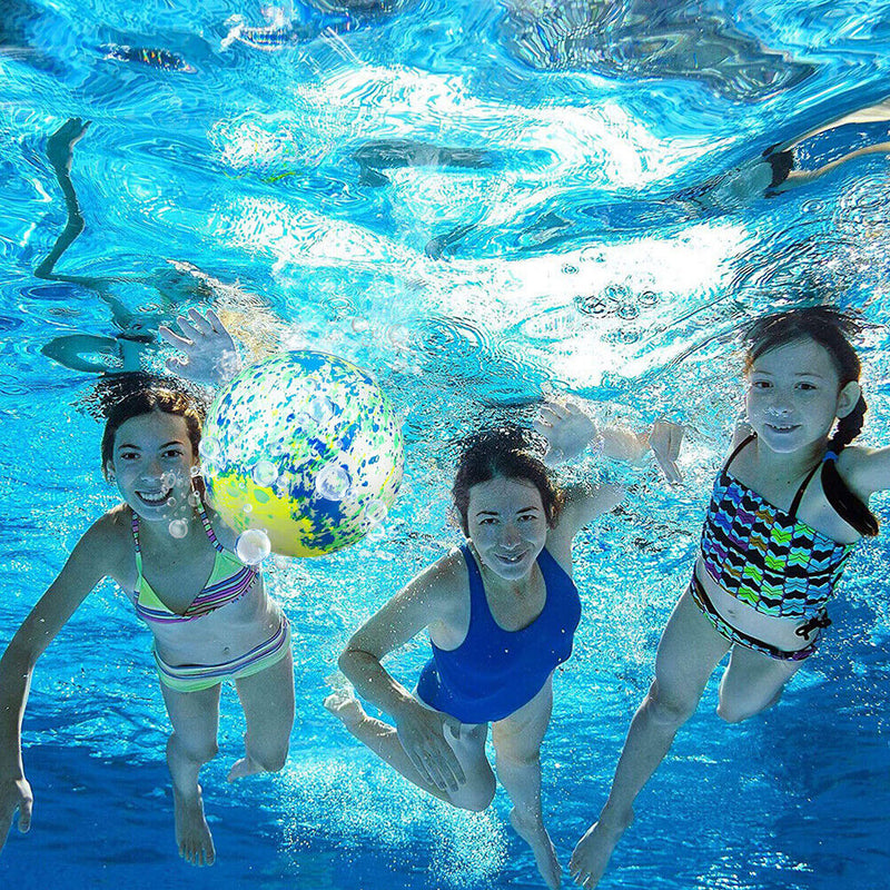 Underwater Pool Toys Inflatable Ball Balloons with Valve (Blue Mixed Color)