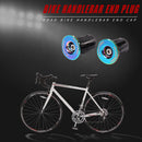 2x Burnt Blue Aluminum Bicycle Handleable End Caps Plugs for Mountain Road Bike