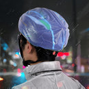 MTB Bicycle Helmet Cover Waterproof Portable Helmet Reflective Cover (Blue)
