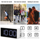 LED Digital Alarm Clock with USB Port Snooze Table Electronic Clock (White)