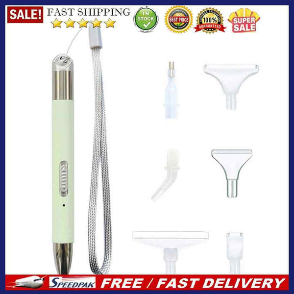 USB Recharge 5D Diamond Painting Embroidery Point Drill Pen Set (Green A)