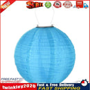 Waterproof LED Solar Cloth Chinese Lantern Festival Hanging Lamp (Blue) Newly