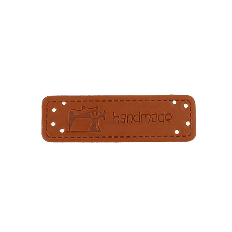 12pcs PU Leather Keywords on Clothing Garment Labels for Jeans Bag