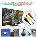 YouN M12 4-Pin Aviation Head Male to RCA DC Female CCTV Camera AV Adapter Cable