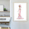 Lady in Pink Dress Oil Paint By Numbers DIY Frameless Drawing Picture Adults Kit