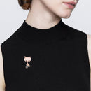 Classic Multicolor Opal Stone Brooches Women Fashion Animal Crystal Pin Brooch