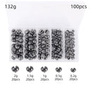 100pcs Round Split Shot Fishing Weights Set Removable Sinkers Drop (132g) Newly