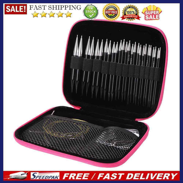 Circular Knitting Needles Set DIY Sweater Carpet Crochet Hooks Needlework T
