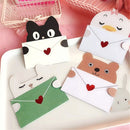 Gift Invitation Christmas DIY Thanks Message Cartoon Animal Greeting Card