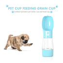 Portable Pet Water Bottle Dog Outdoor Leakage Proof Dispenser Feeder (Blue)