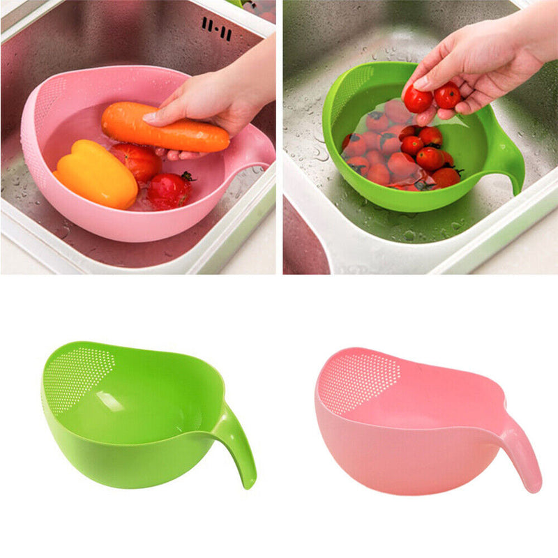 Washer Drainer Vegetable Bowl Strainer Basket Rice Washing Filter Sieve Fruit