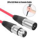 3Pin 1m/3.28ft DMX Stage Light Cable Male to Female XLR Connector Adapter W