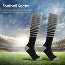 Anti-slip Soccer Hiking Socks Striped Cycling Knee Length Socks (Grey)