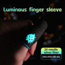 1 Pair Gaming Finger Sleeve Breathable Luminous Fingertips Cover for PUBG Games