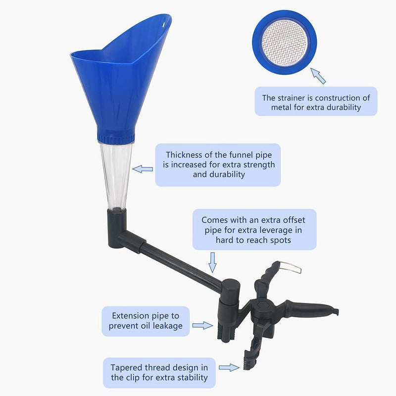 Engine Oil Funnel Gasoline Funnel Filling Equipment Kit Universal Oil Funnel