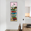 5D DIY Diamond Painting Kits Full Round Drill Cat on Books Mosaic Picture Crafts