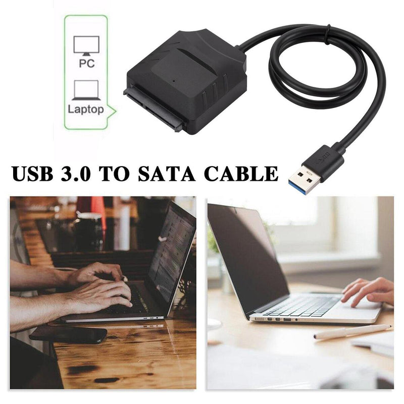 USB 3.0 To SATA 22 Pin 2.5 Inch Hard Disk Drive SSD Adapter Connector Lead Cabl`