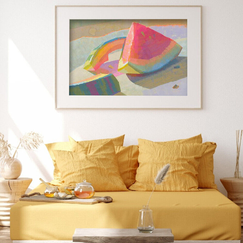 Color Watermelon Colouring Oil Canvas DIY Hand Painted Kit Paint By Numbers Gift