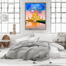 5D DIY Full Round Drill Diamond Painting Cartoon Castle Home Wall Art Craft Gift