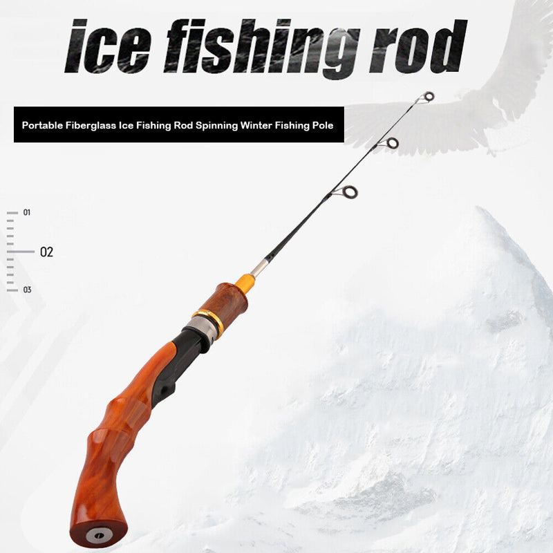 Ice Fishing Rod Outdoor Angling Portable Spinning Casting Winter Fishing Pole