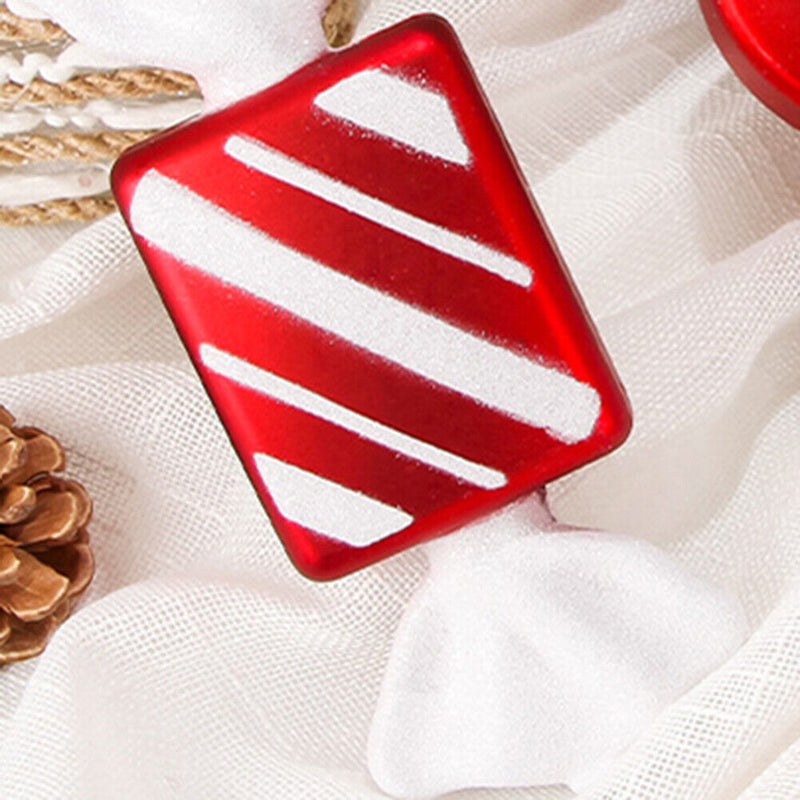 #A 15cm Candy Pendant PVC Red White Painted Pendant Christmas Tree Hanging Orn