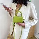 Alligator Pattern Shoulder Crossbody Bag Women PU Leather Mini Handle Tote Purse