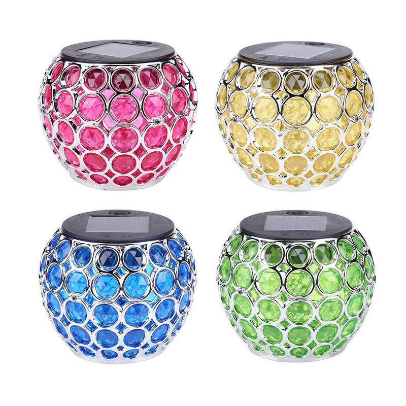 Solar  Hollow Hanging Ball Light Outdoor Waterproof Garden Lamp(Red+Green)