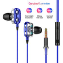 A4 In-Ear Headphone 3.5mm Plug Ergonomic Wired Earphones for Phone (Blue) Newly