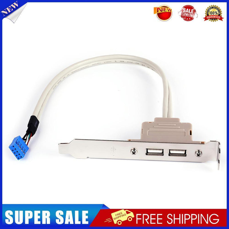 9Pin Motherboard Female Header to Dual USB 2.0 Adapter Cable for Desktop PC