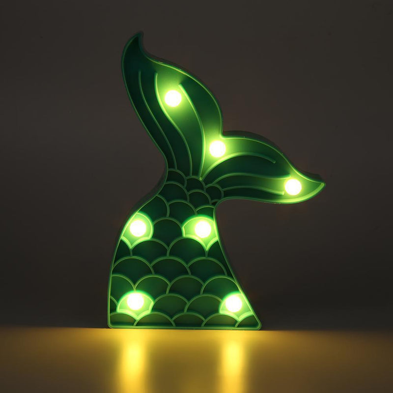 LED Night Light Indoor Wall Lamp Home Bedroom Decoration Mermaid Tail Light