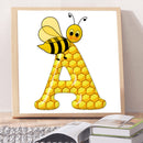 5D DIY Full Drill Round Shape Bee Rhinestone Diamond Drawing Home Decoration