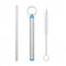 Portable Telescopic Drinking Straw Steel Cleaning Brush W4M5 Straw U2B3