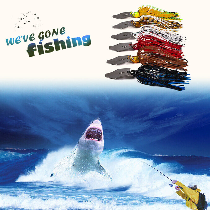 6pcs Metal Jig Iron Plate  Fish Sequins Crank Hook 11g Sea Fishing Bait Newly