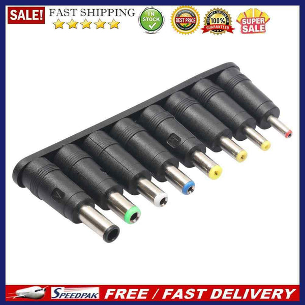 8pcs Angled Tips Universal Notebook Power Adapter Socket Plug Connector