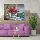 Painting By Numbers Kit DIY Flower Scenery Canvas Oil Wall Art Picture Orname
