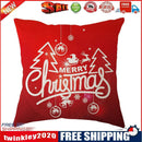 Linen Merry Christmas Print Pillow Case Sofa Car Throw Cushion Covers (531)