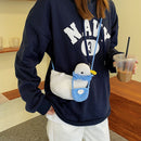 Autumn Winter Dead Bag Soft Fashion Women Duck Shape Knitting Shoulder Bags