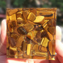 Orgonite Pyramid Amethyst Peridot Healing Crystal Energy Collector Decor Craft