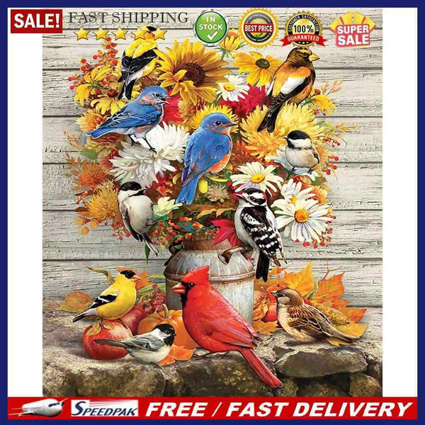 Canvas Painted Oil Paint By Numbers Bird Animal DIY Wall Art Bedroom Home Dec