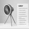Desk Tripod Stand Air Cooling Fan with Night Light USB Outdoor Ceiling Home